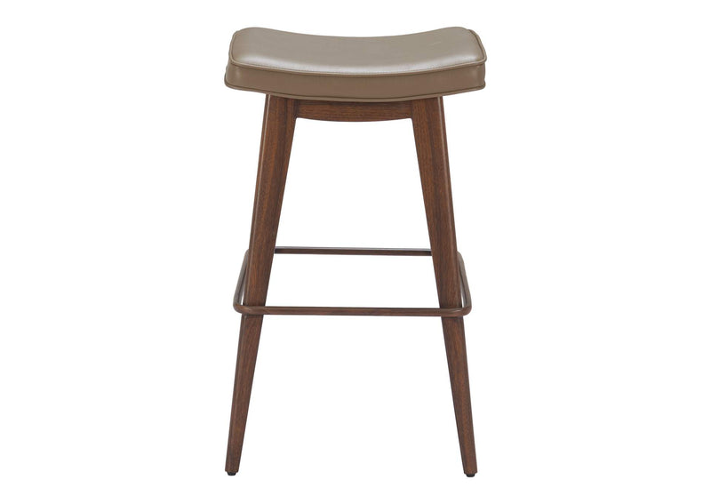 110330 Divat Barstool (Set Of 2) Taupe & Walnut