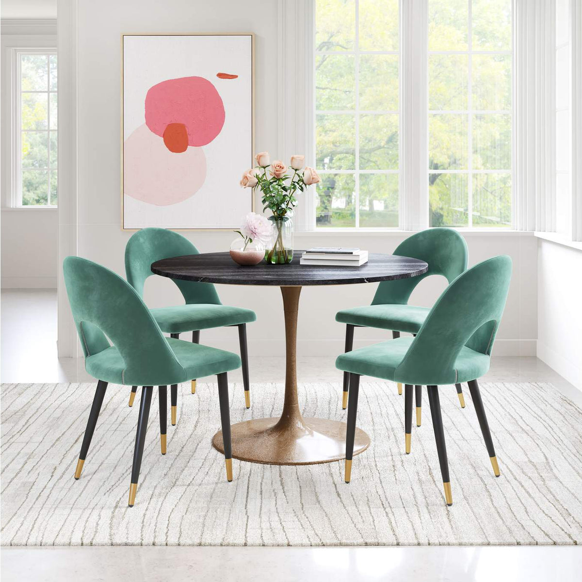 109875 Menlo Dining Chair (Set Of 2) Green
