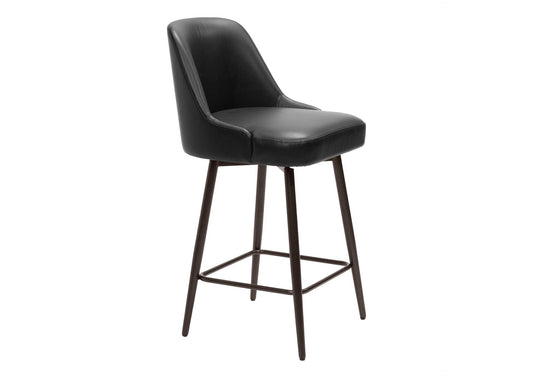 109973 Keppel Swivel Counter Stool Black & Bronze