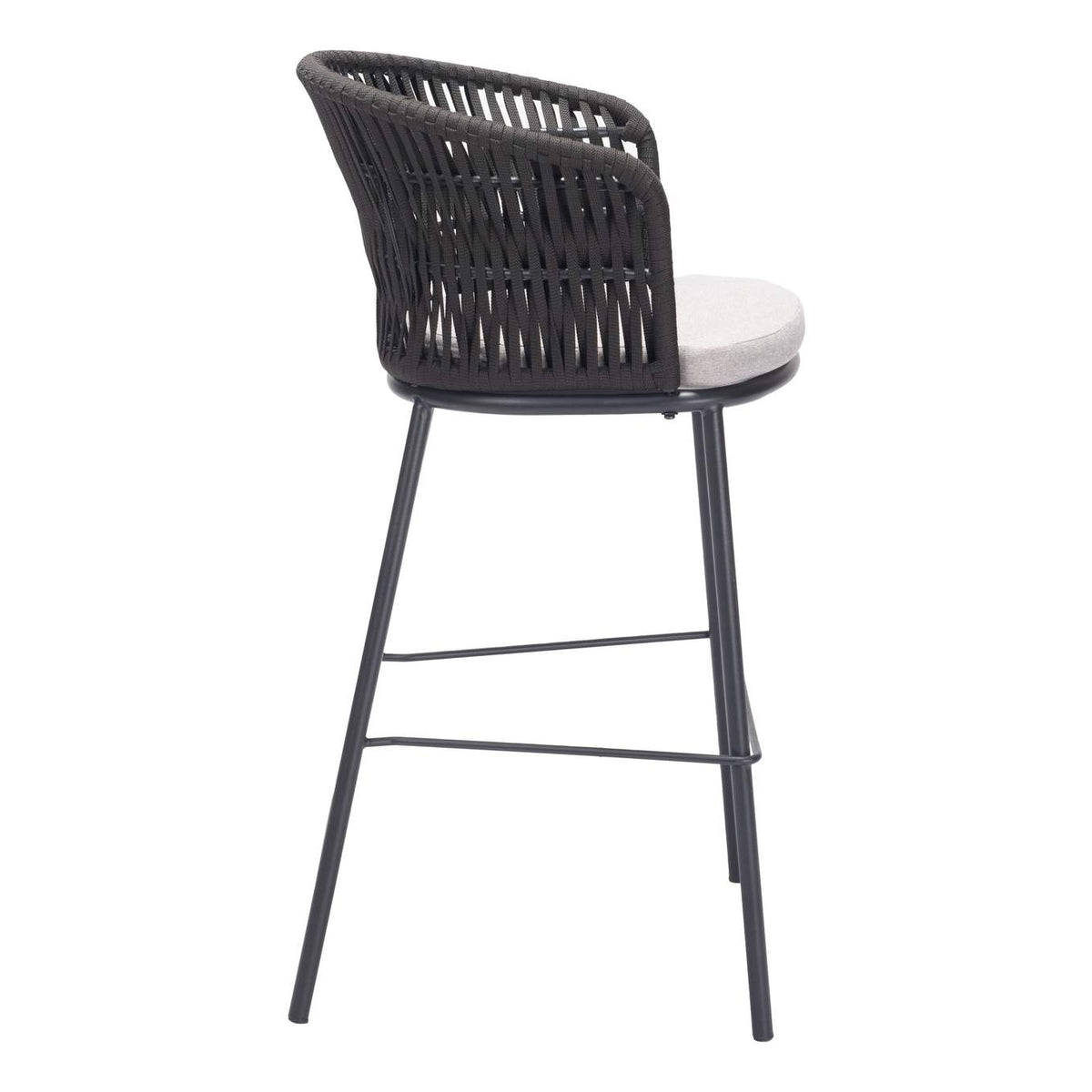 703989 Freycinet Outdoor Barstool (Set Of 2) Black
