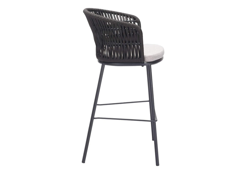 703989 Freycinet Outdoor Barstool (Set Of 2) Black