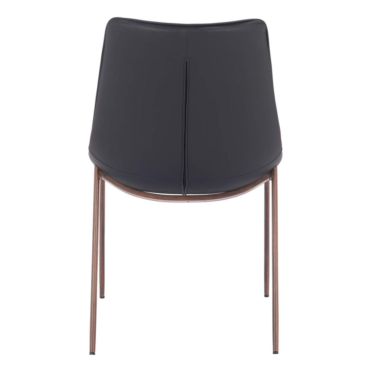 109933 Magnus Dining Chair (Set Of 2) Black & Walnut
