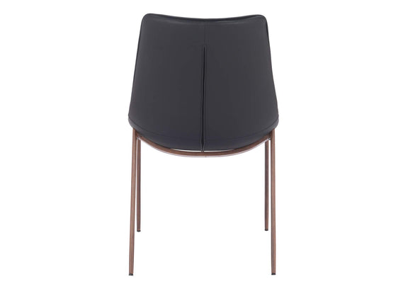 109933 Magnus Dining Chair (Set Of 2) Black & Walnut