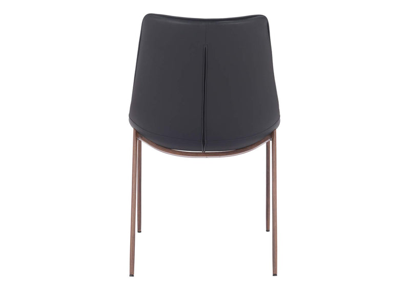 109933 Magnus Dining Chair (Set Of 2) Black & Walnut