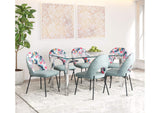 109367 Bethpage Dining Chair (Set Of 2) Multicolor Print & Green