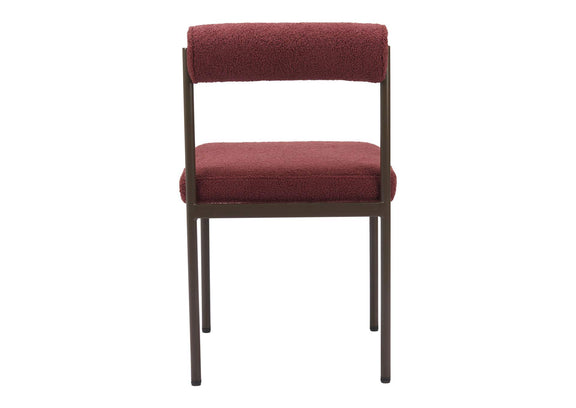 110103 Livorno Dining Chair Red & Bronze