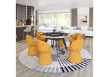 110203 Oblic Swivel Dining Chair Orange