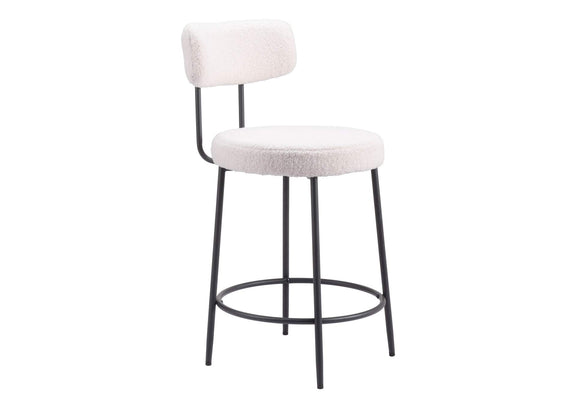109739 Blanca Counter Stool (Set Of 2) Ivory