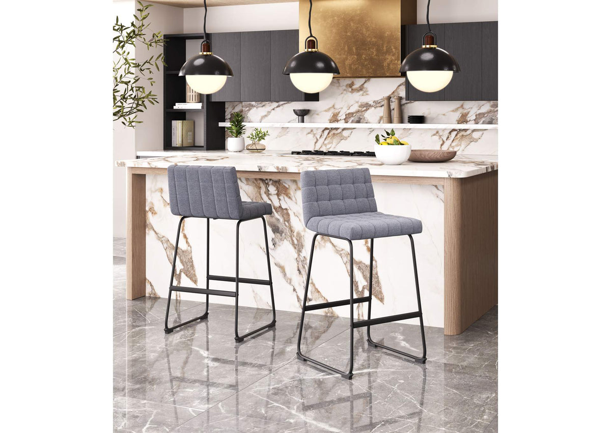 110072 Pago Barstool (Set Of 2) Gray