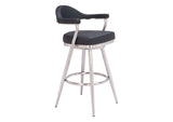 110045 Vagur Swivel Barstool Black