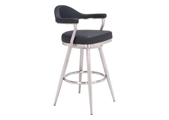 110045 Vagur Swivel Barstool Black