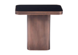 A12254 Marcos Side Table Black & Antique Bronze