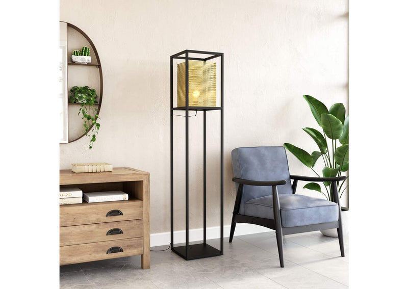 56130 Yves Floor Lamp Gold & Black