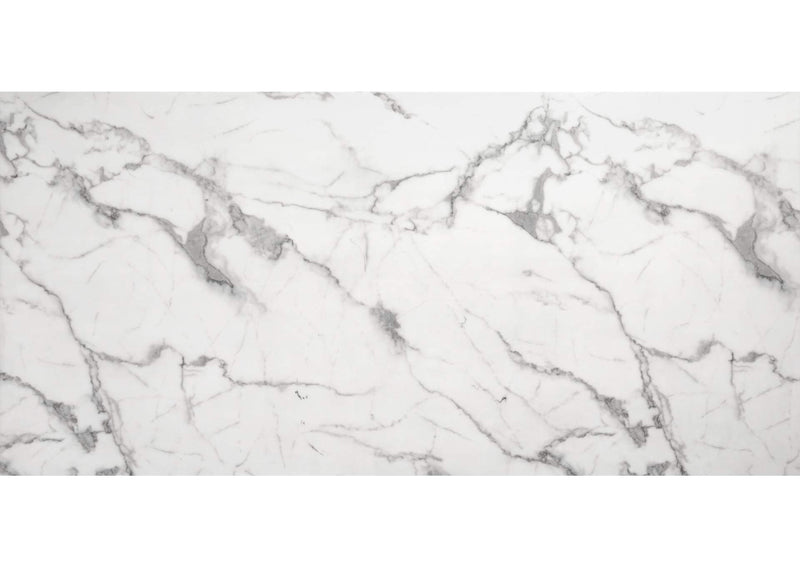100707 Atlas Dining Table White & Silver