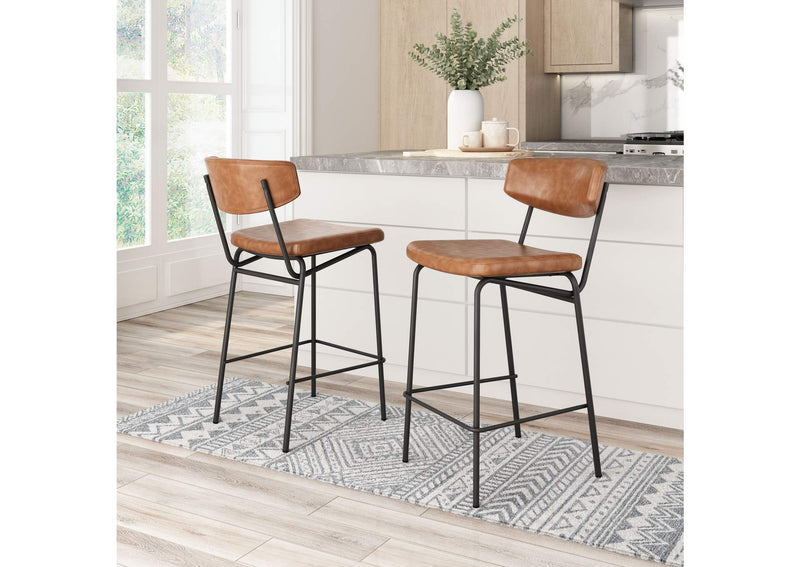 110262 Charon Counter Stool (Set Of 2) Vintage Brown