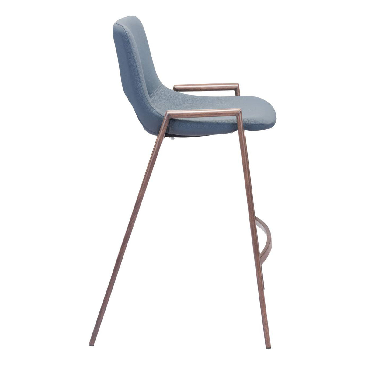 101692 Desi Counter Stool (Set Of 2) Azure Gray & Walnut