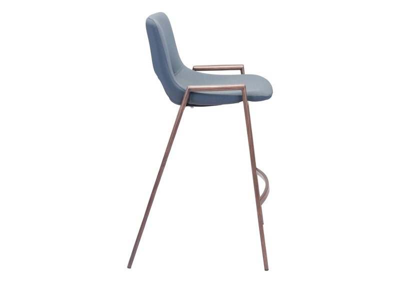 101692 Desi Counter Stool (Set Of 2) Azure Gray & Walnut