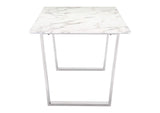 100707 Atlas Dining Table White & Silver