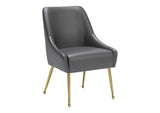 109713 Maxine Dining Chair Gray & Gold