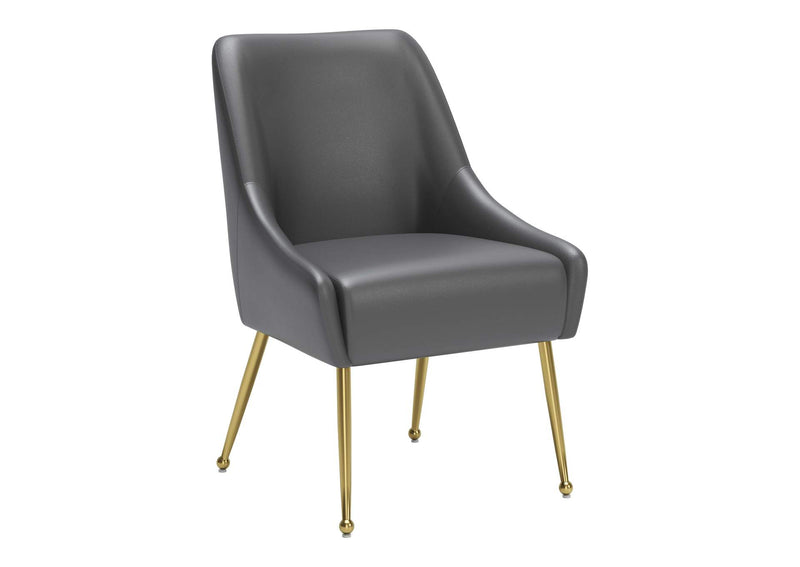 109713 Maxine Dining Chair Gray & Gold