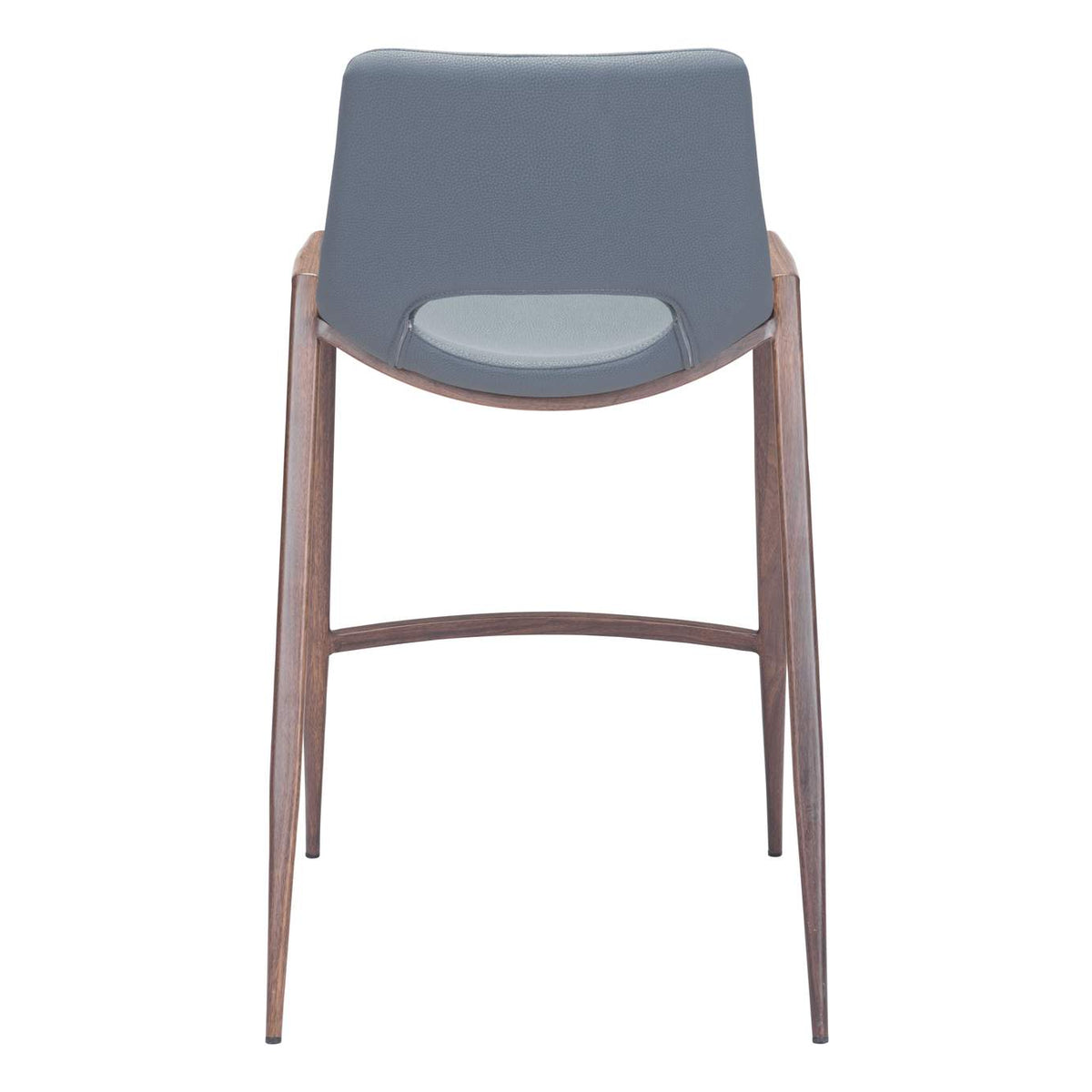 101692 Desi Counter Stool (Set Of 2) Azure Gray & Walnut