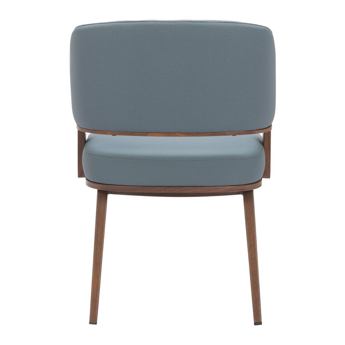 110328 Poise Dining Chair Azure Gray & Walnut