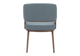 110328 Poise Dining Chair Azure Gray & Walnut
