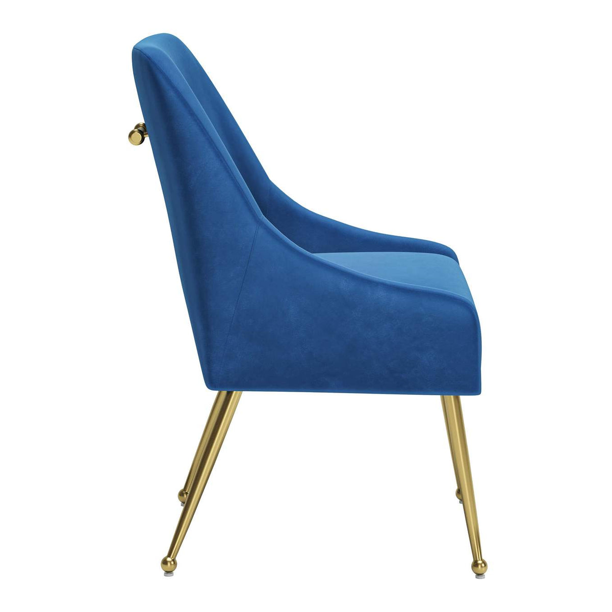 109715 Maxine Dining Chair Navy Blue & Gold