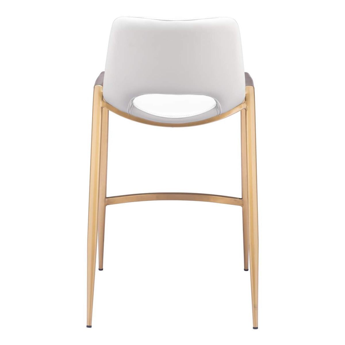 109553 Desi Counter Stool (Set Of 2) White & Gold