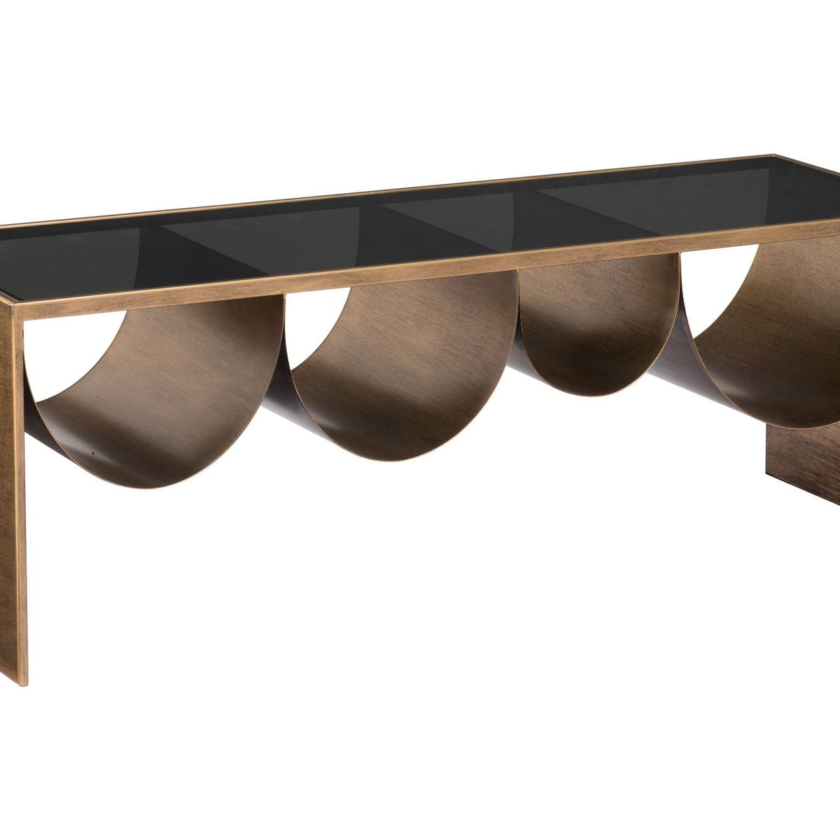 109842 Reed Coffee Table Brass & Black