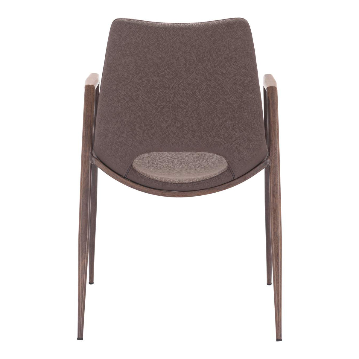 109730 Desi Dining Chair (Set Of 2) Brown & Walnut