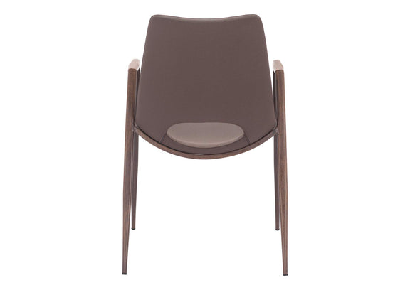 109730 Desi Dining Chair (Set Of 2) Brown & Walnut