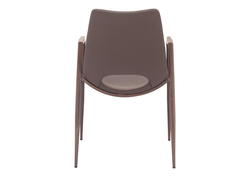 109730 Desi Dining Chair (Set Of 2) Brown & Walnut