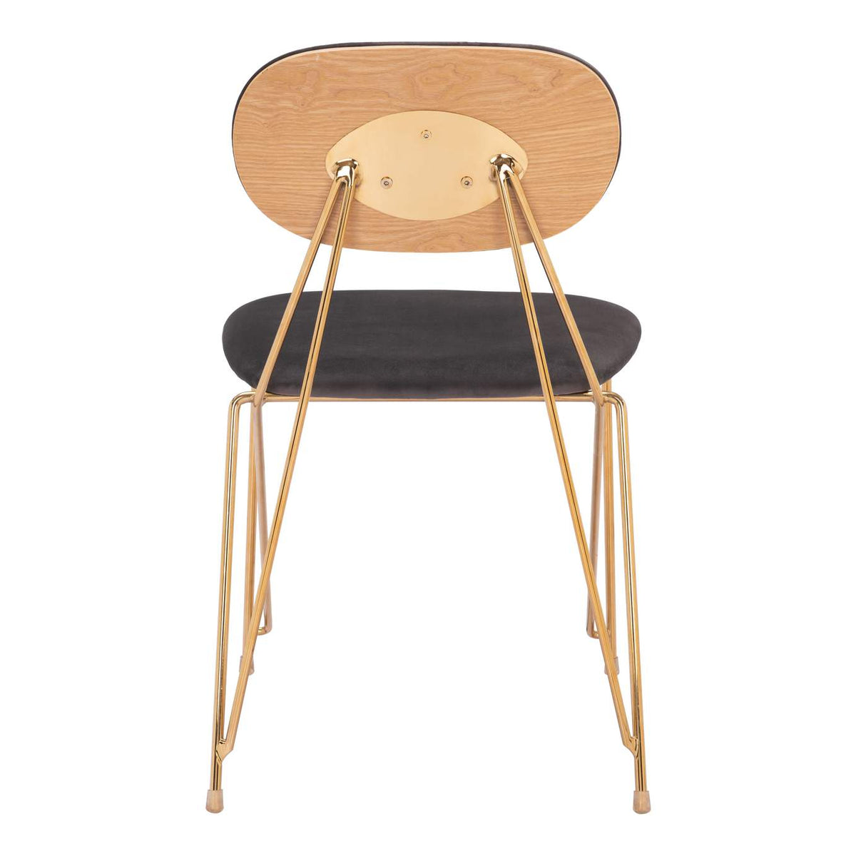 109661 Georges Dining Chair (Set Of 2) Gray & Gold