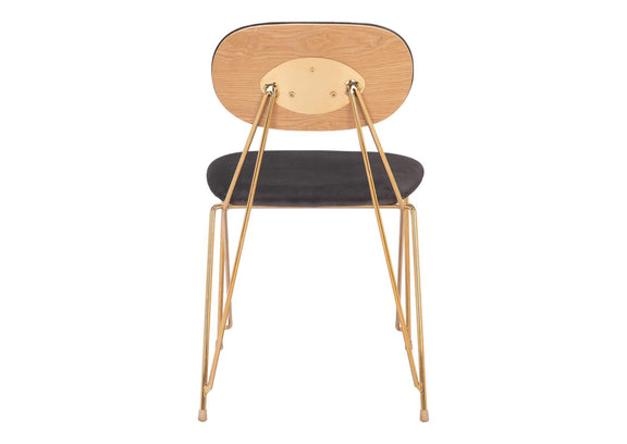 109661 Georges Dining Chair (Set Of 2) Gray & Gold