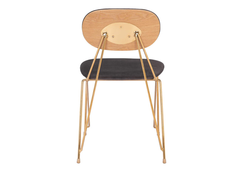 109661 Georges Dining Chair (Set Of 2) Gray & Gold