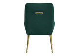 109716 Maxine Dining Chair Green & Gold