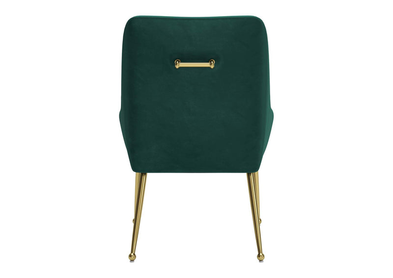 109716 Maxine Dining Chair Green & Gold