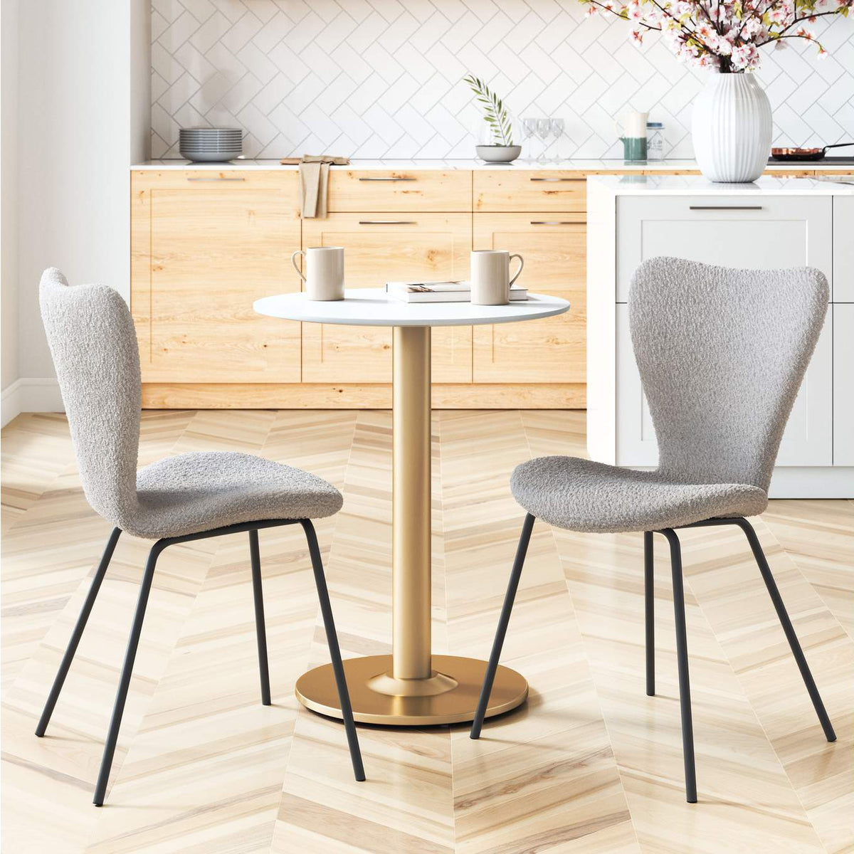 101570 Alto Bistro Table White & Gold