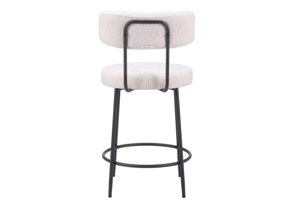109739 Blanca Counter Stool (Set Of 2) Ivory