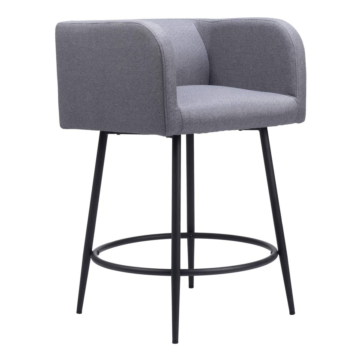 110065 Horbat Counter Stool (Set Of 2) Gray