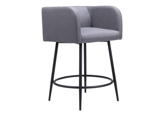 110065 Horbat Counter Stool (Set Of 2) Gray
