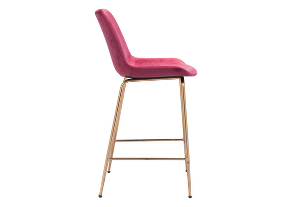 101764 Tony Counter Stool Red & Gold