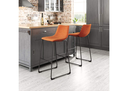 109682 Smart Barstool (Set Of 2) Burnt Orange