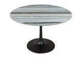 109447 Central City Dining Table Gray & Black