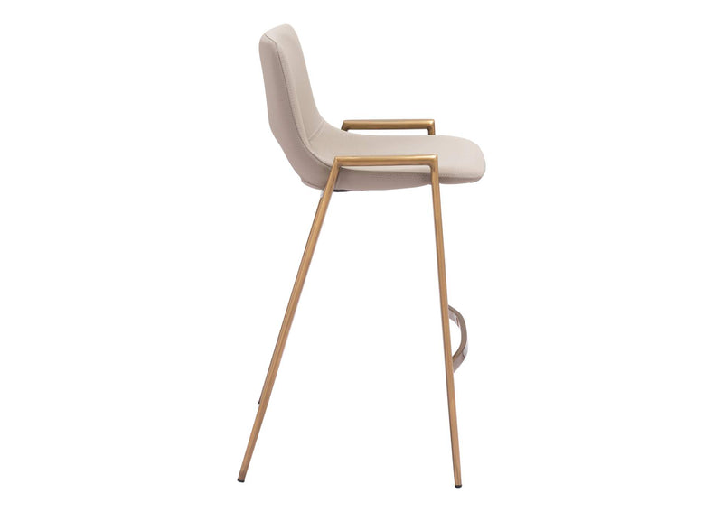 109733 Desi Counter Stool (Set Of 2) Beige & Gold