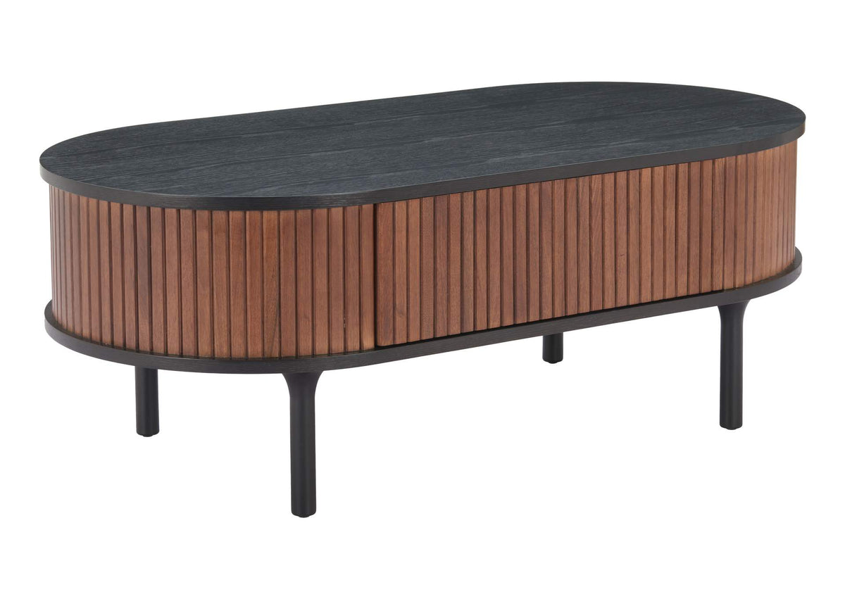 110298 Koriana Coffee Table Black & Walnut