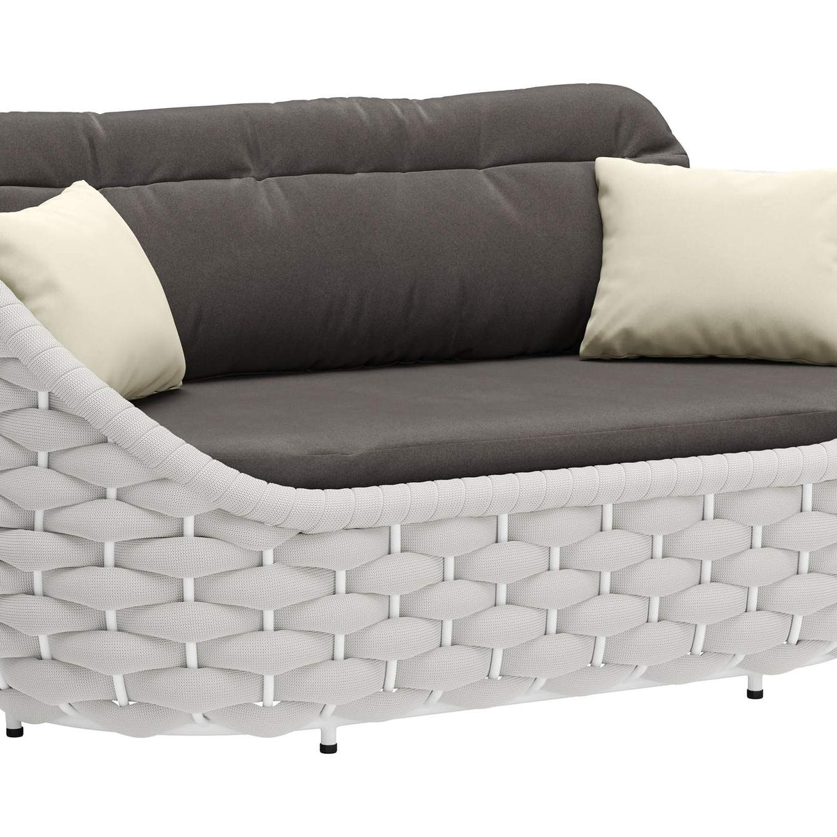 704026 Coral Reef Outdoor Loveseat Gray