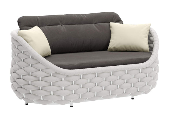 704026 Coral Reef Outdoor Loveseat Gray