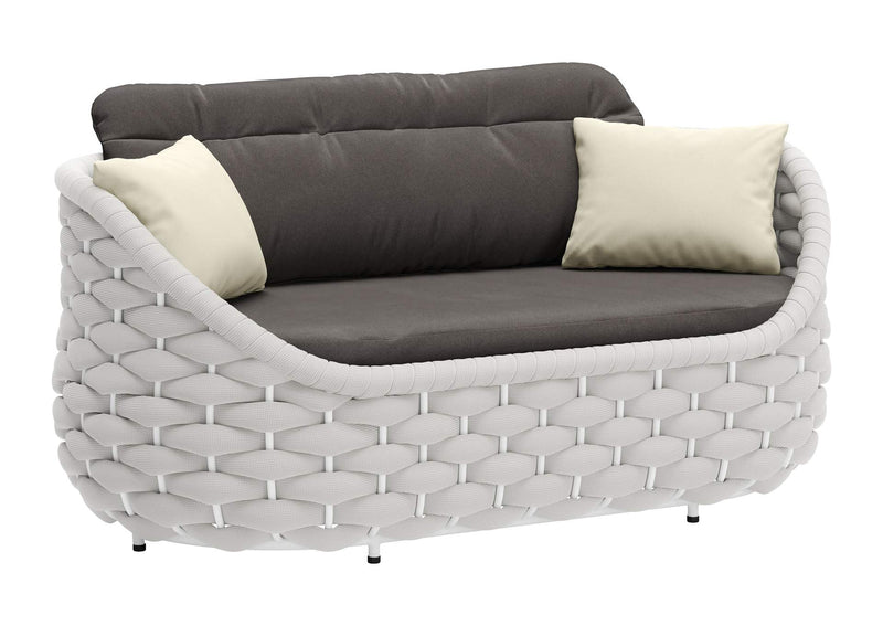 704026 Coral Reef Outdoor Loveseat Gray